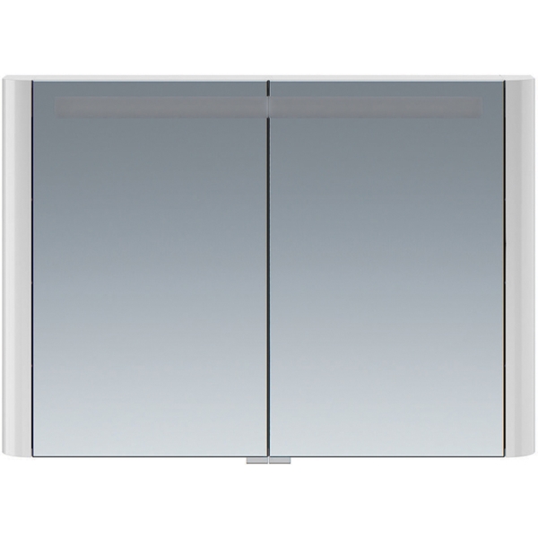 фото Зеркальный шкаф sensation, с подсветкой, 100 см, серый шелк (m30mcx1001fg) am.pm