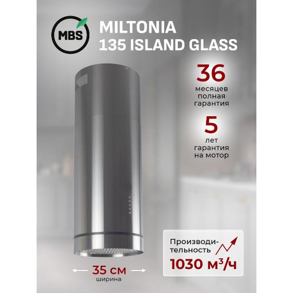 фото Вытяжка miltonia 135 island inox mbs