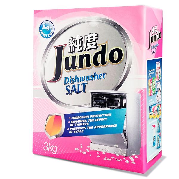 фото Соль для посудомоечных машин ионизированная с серебром, 3 кг (4903720020388) jundo