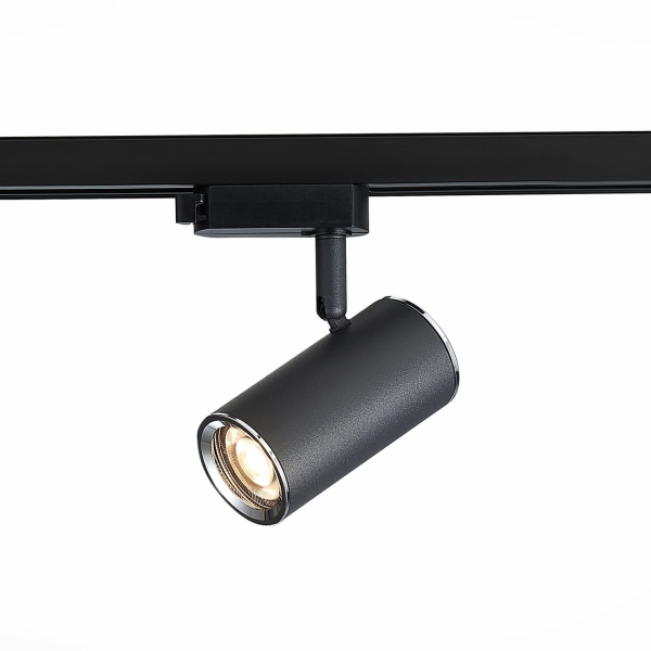 фото Светильник трековый gu10 1x50w ip20, черный (st301.406.01) st-luce