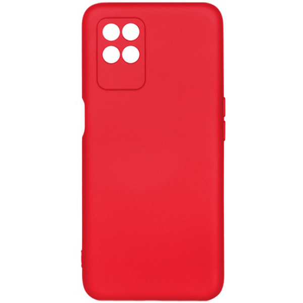 фото Чехол силиконовый с микрофиброй для realme 8i red (rmoriginal-17 r) df