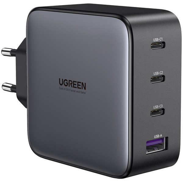 фото Сетевое зарядное устройство usb a + 3хusb c 100w gan tech fast charger (40747) ugreen