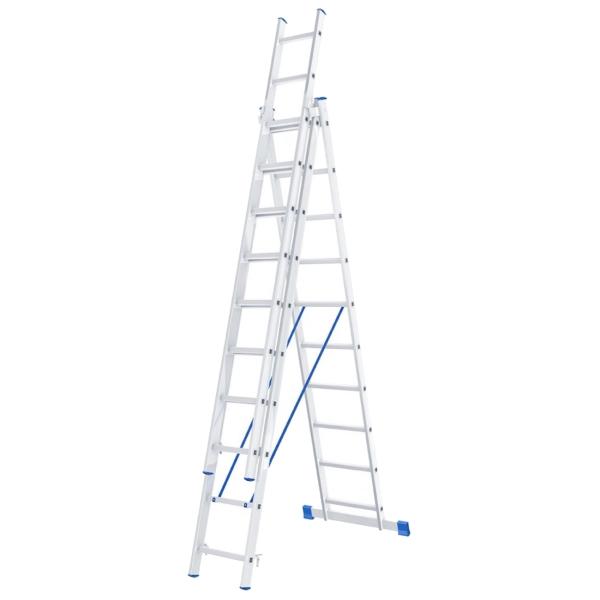 фото Лестница трехсекционная, 3х10 ступеней (97820) сибртех