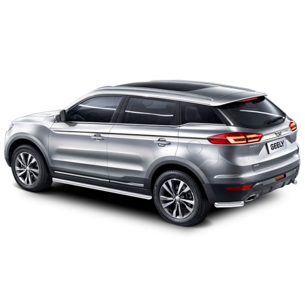 фото Защита заднего бампера d57 для для geely atlas 2018+ silver (r.1904.005) rival