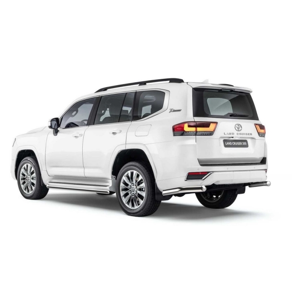 фото Защита заднего бампера d76 для toyota land cruiser 300 70 anniversary 2021+ silver (r.5727.005) rival