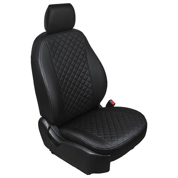 фото Чехлы для автомобильных сидений для hyundai ix35 2010-2015, ромб, эко-кожа, черные (sc.2305.2) rival