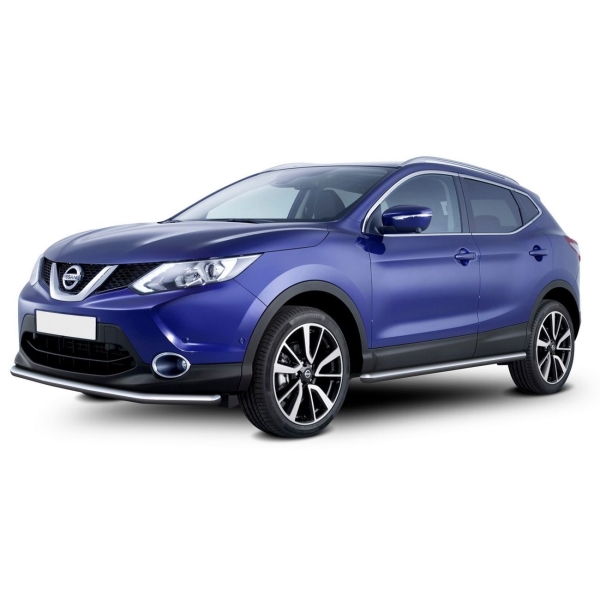 фото Защита переднего бампера для nissan qashqai 2013+ (r.4118.001) rival