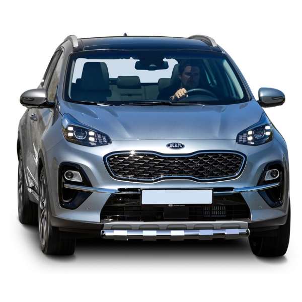 фото Защита переднего бампера для kia sportage 2018+, кроме gt line (r.2811.001) rival