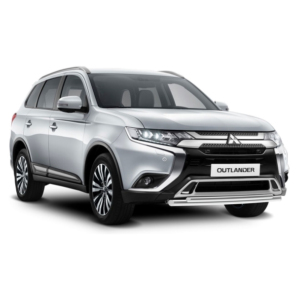 фото Защита переднего бампера для mitsubishi outlander 2015-2018+ (r.4010.002) rival