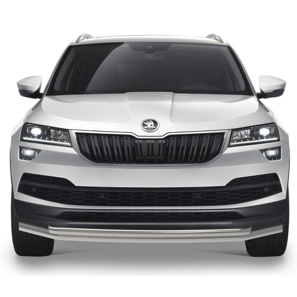 фото Защита переднего бампера для skoda karoq 2020+ (r.5102.001) rival