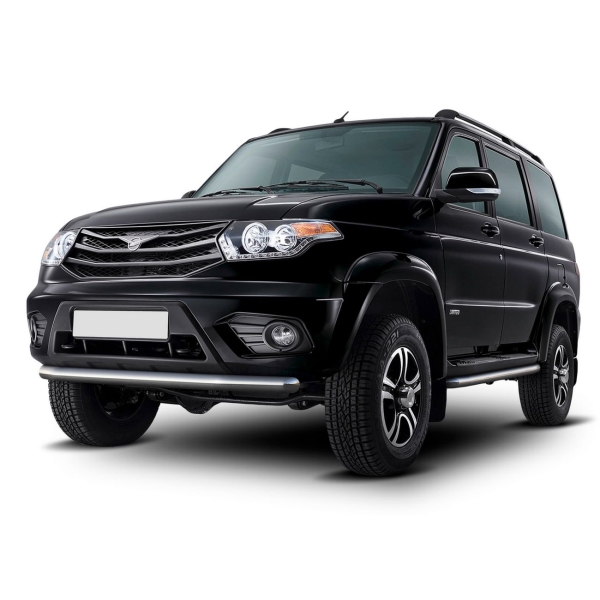 фото Защита переднего бампера для uaz patriot 2014-2016+ (r.6302.001) rival