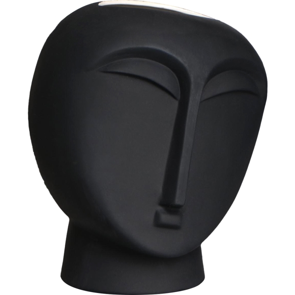 фото Ваза настольная "будда", керамика, 21,5 см, чёрная (5431826) noname
