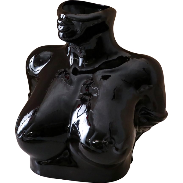 фото Ваза настольная "тело женщины", 26 см, глянцевая, чёрная (7122241) noname