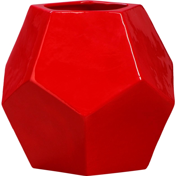 фото Кашпо для цветов "вазочка", 23 см, красное (1476104) noname