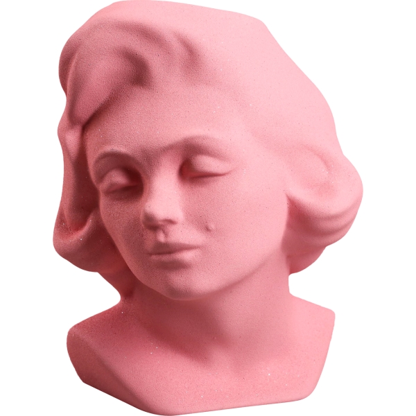 фото Кашпо для цветов "голова девушки", 20 см, розовое (5926848) noname