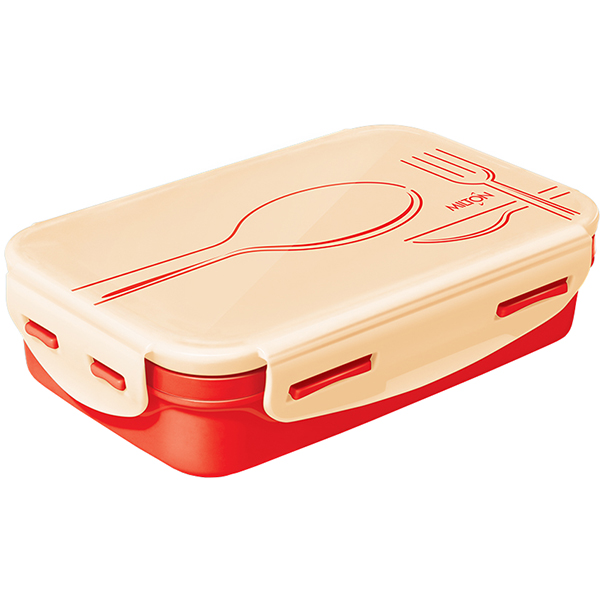 фото Термо ланч-бокс steely tiffin deluxe, 525 мл red/beige (ml37305-rb) milton