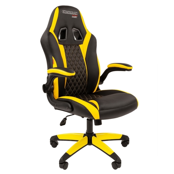 фото Игровое кресло game 15 black/yellow (00-07069668) chairman