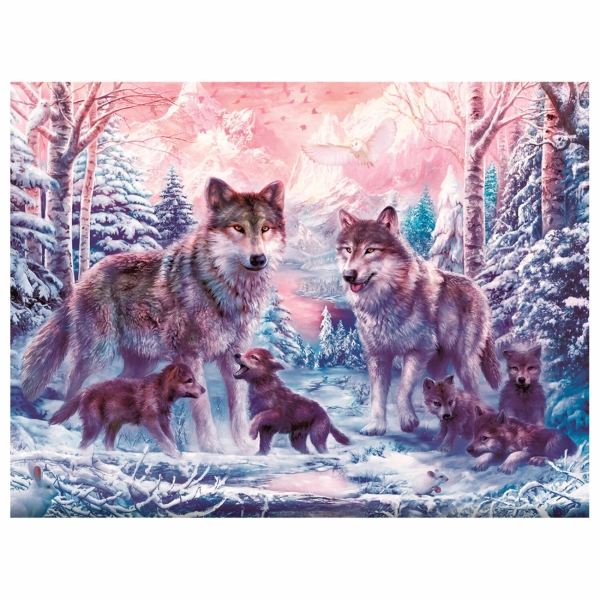 фото Алмазная мозаика "волки", 30х40 см, (662423) остров-сокровищ