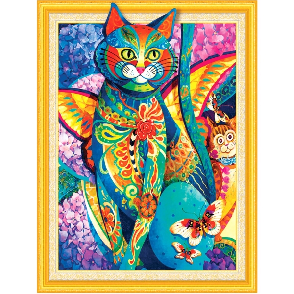 фото Алмазная мозаика "кот", 40х50 см (662450) остров-сокровищ