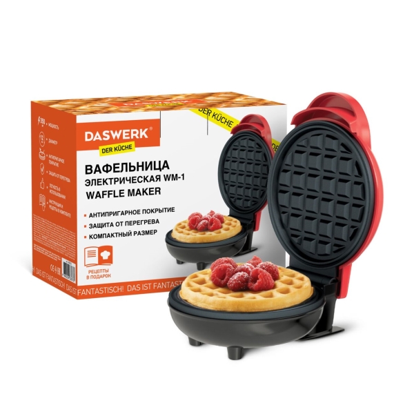 фото Электровафельница wm-1, 350 вт (455523) daswerk