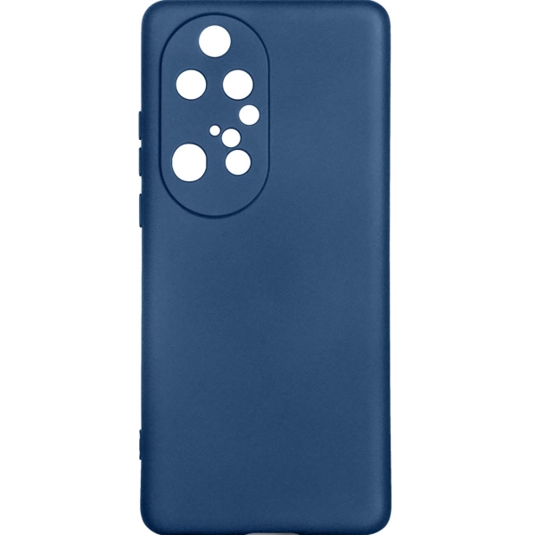 фото Чехол для huawei p50 pro, силикон с микрофиброй blue (hworiginal-26) df