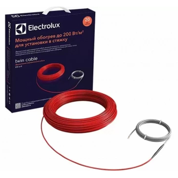 фото Нагревательный кабель для теплого пола twin cable 2-17-200 (нс-1073705) electrolux