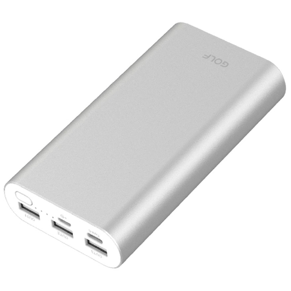 фото Внешний аккумулятор g66 20000mah + кабель silver (g66_silver) golf