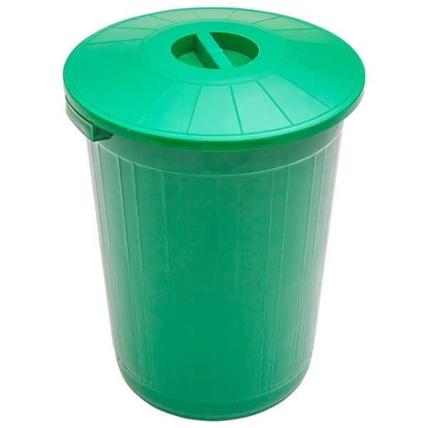 фото Мусорный бак 50 л, зеленый (эп 097594) элластик-пласт