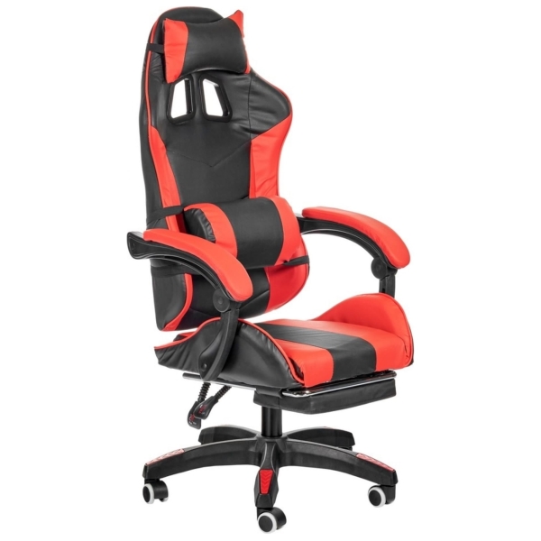 фото Игровое кресло alfa pro, с подножкой, черное/красное (fr 0677) bradex