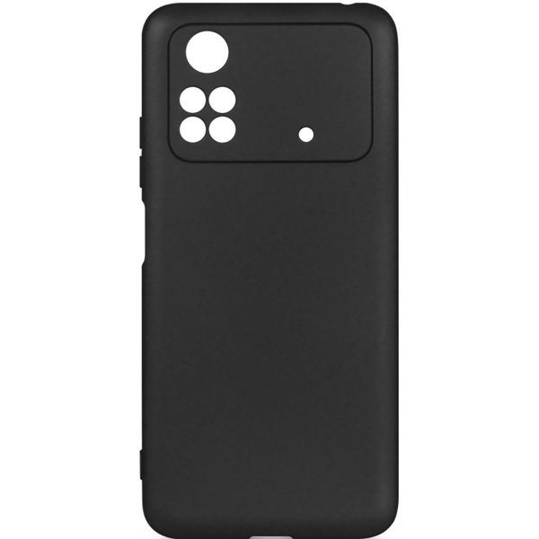 фото Чехол для poco m4 pro (4g), силиконовый black (pocase-03 bl) df