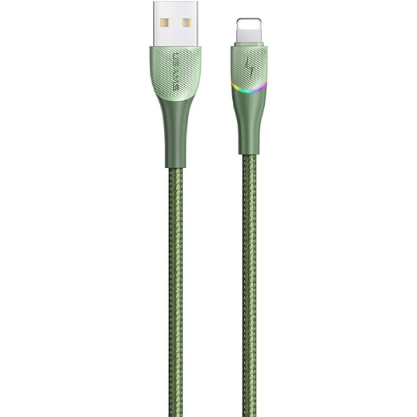 фото Кабель us-sj541 u77, usb-lightning, 24а, 1,2m green (ут000029634) usams