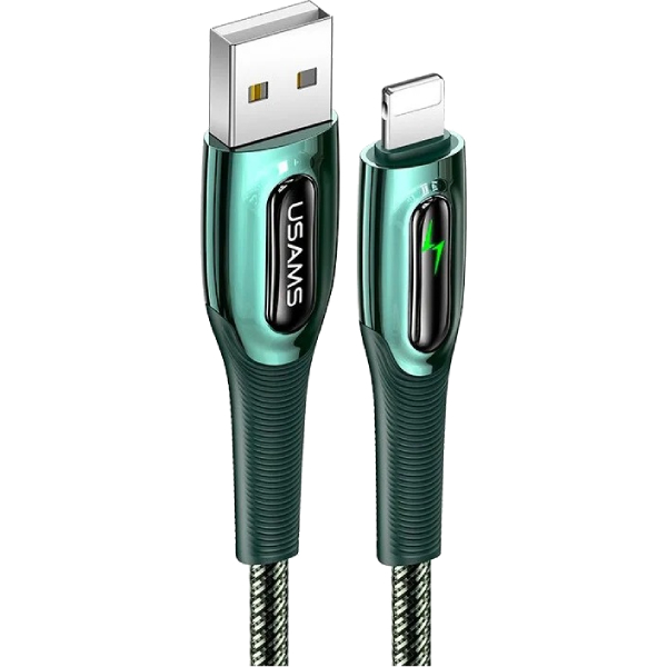 фото Кабель usams-sj469, usb-lightning, 1,2m dark green (sj469usb02)