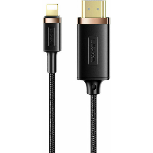 фото Кабель us-sj509 u70, hdmi-lightning, 2m black (sj509hd01) usams