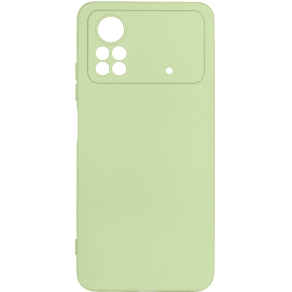 фото Чехол для poco x4 pro (5g), силиконовый light green (pocase-04 lt/g) df