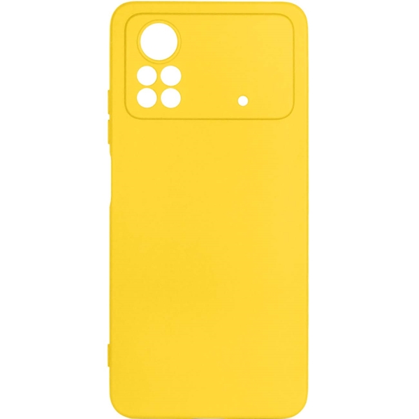 фото Чехол для poco x4 pro (5g), силиконовый yellow (pocase-04 y) df