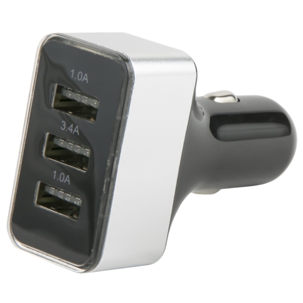 фото Автомобильное зарядное устройство tech ас-13 lite 3xusb 1a silver (ут000023702) red-line