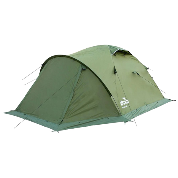 фото Палатка туристическая mountain 4 v2, зеленая (trt-24) tramp