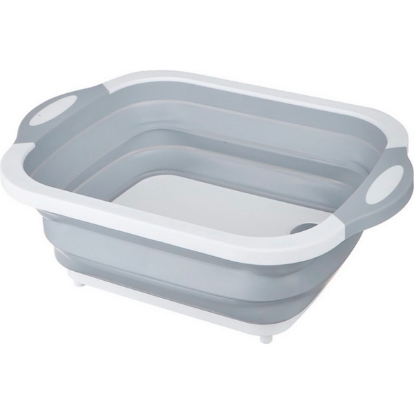 фото Таз-раковина складной, со сливом и с функцией разделочной доски (sil_3003) zdk