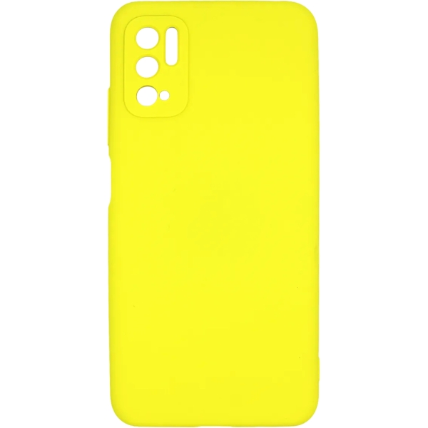 фото Чехол для xiaomi poco m3 pro liquid silicone yellow (pcls-0083-yw) pero