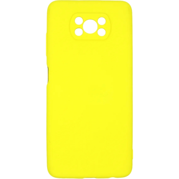 фото Чехол для xiaomi poco x3 liquid silicone yellow (pcls-0082-yw) pero