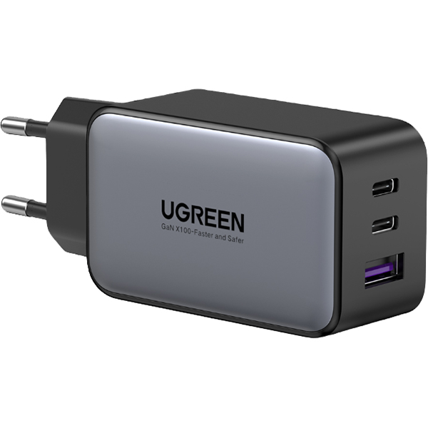 фото Сетевое зарядное устройство usb a + 2 usb-c 65 w gan tech fast charger (10335) ugreen