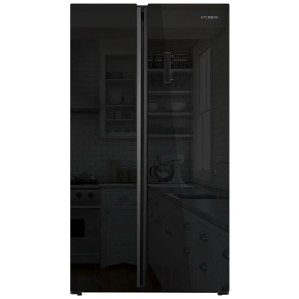фото Холодильник cs6503fv, черное стекло hyundai