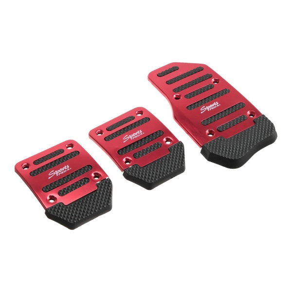 фото Накладки на педали автомобиля красные, 3 шт (4062589) cartage