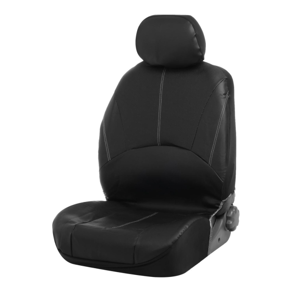 фото Чехлы для автомобильных сидений универсальные, 9 предметов, кожа pu, черные (5069987) cartage