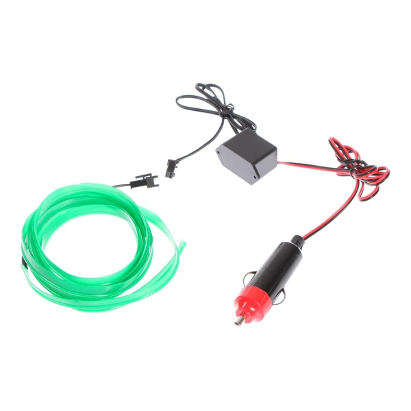 фото Неоновая нить для подсветки салона, 2 м, зеленая (156914) cartage