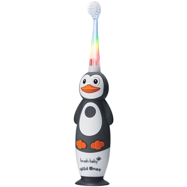 фото Электрическая зубная щетка sonic wildones "пингвин" brush baby