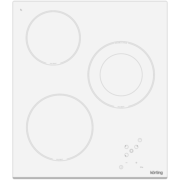 фото Электрическая варочная панель hk 42031 bw korting