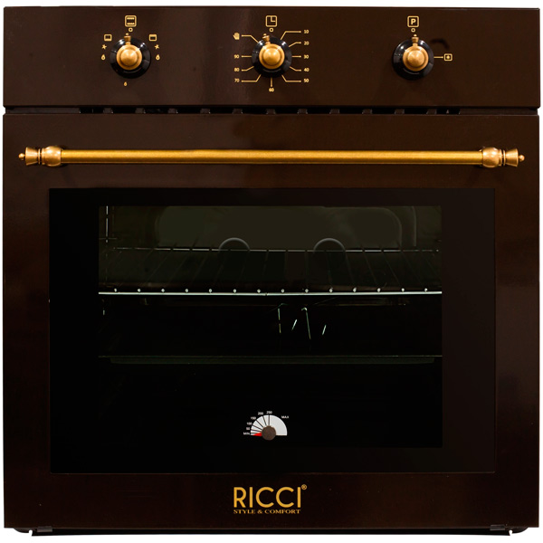 фото Газовый духовой шкаф rgo-620br ricci