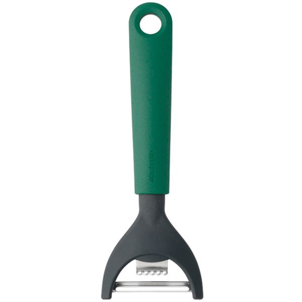 фото Овощечистка + нож для получения цедры tasty+, темно-зеленый (122927) brabantia