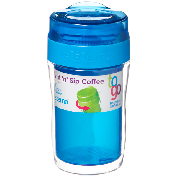 фото Термокружка to-go twist 'n' sip coffee, 315 мл blue (21477) sistema